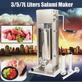 3/5/7L Liters Salami Maker Standard Stainless Steel Meat Sausage Filler Stuffer