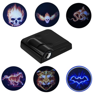 1 Pcs Wireless LED Car Door Welcome Laser Projector Logo Ghost Shadow Night Light Car Accessories Em