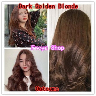 Dark Golden Blonde Hair Color with Oxidant ( 6/3 Bob Keratin Permanent Hair Color )