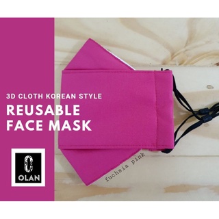 Fuchsia Pink Cloth Reusable Face Mask Let Leni Lead Pink Face Mask