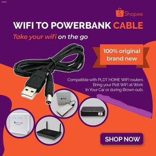 SMART▲☇Wifi Modem to Powerbank USB Cable (5V to 12V Converter) for Globe , PLDT and Smar TVPLUS