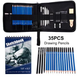 35pcs/set Professional Drawing Kit Pencils Sketch Charcoal Pencil Painting Tool Art Supplies