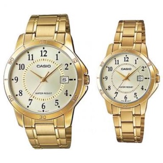 Casio Stainless Couple Watch MTP-V004G-9B / LTP-V004G-9B