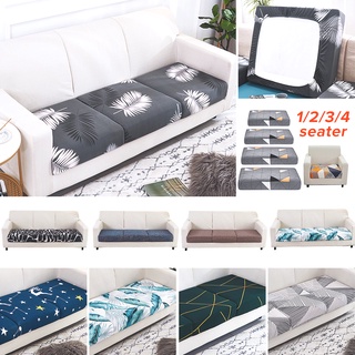 1/2/3/4 Seater Seat Cover Printed Elastic Half Pack Sofa Cushion Cover Stretchable Sofa Slipcover removable cover for removable sofa cushion