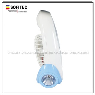 Sofitec 3in1 Rechargeable Fan Flashlight Portable Box Fan Electric Fan LED SEF-9020 Cooling USB Fan (7)