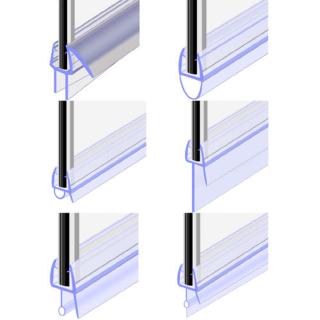 SUCHEN 1M Window Sealing Strips Silicone Rubber Glass Door Weatherstrip Bathroom Accessaries (9)
