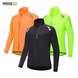 WOSAWE Men Cycling Jacket Reflective Windbreaker MTB Bike Clothing Lightweight Windproof Waterproof