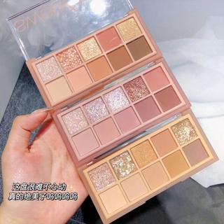 Sweetmint 10 color eyeshadow, gentle peach cement earth color eyeshadow palette, ins cold gray wind matte pearlescent eyeshadow, long-lasting waterproof, sweat-proof, non-flying powder, easy-to-color eyeshadow.