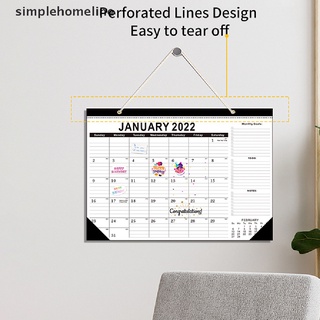 SHL Swank 2022 Calendar Monthly Planner Agenda Wall Planner Schedule Daily Organizer Brilliant