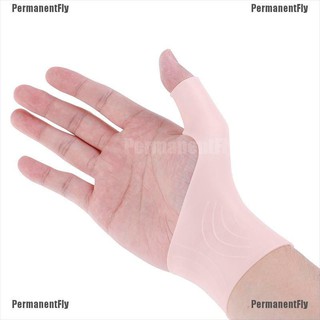 PermanentFly 2Pc Silicone Gel Thumb Wrist Support Glove Tenosynovitis Spasm Brace Wrap Sleeve
