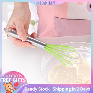 [Ready Stock] Silicone Soap Whisk Mixer Handle Stirring Eggs Cooking Tool Kitchenware Egg Beater Mixer