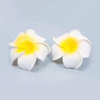 【spot goods】✇♙✾【LK】2 Pcs Hawaiian Foam Flower Bridal Wedding Party Hair Clip White Plumeria Decor