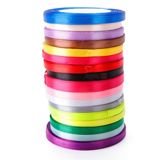 RE 6mm DIY Craft Satin Ribbon Wide 25 Yards Colorful Wedding Craft Bows Decor (1)