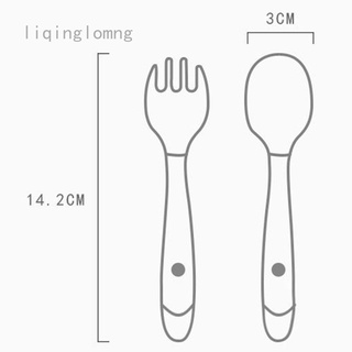 Silicone Spoon for Baby Utensils Set Auxiliary Food Toddler Learn To Eat Training Bendable Soft Fork Infant Children Tableware
