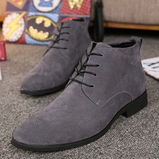 Winter Men Boots Formal Men Shoes High Tops Warm Desert Boot Suede Leather