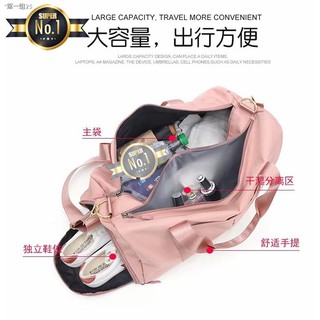 【spot goods】❃✵✓✔SUPER NO.1☆Sports Gym Bag Fitness Bag Travel Handbag Bag With Shoes Compartment Fold