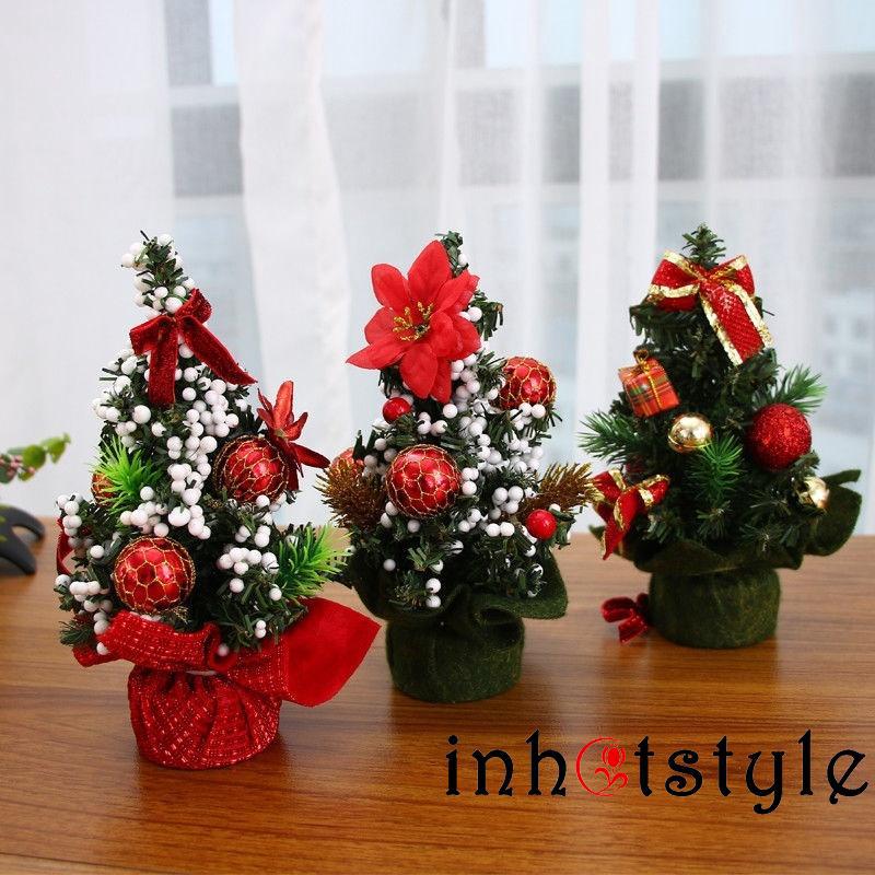 LAL-20cm Mini Table Top Snow Christmas Tree Decoration