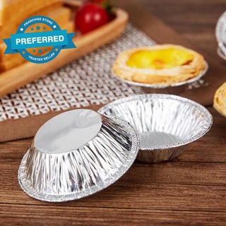 100pcs Disposable Aluminum Foil Egg Tart Pan Mini Pot Bake Pan Pie Tin Tart Plate M8F9
