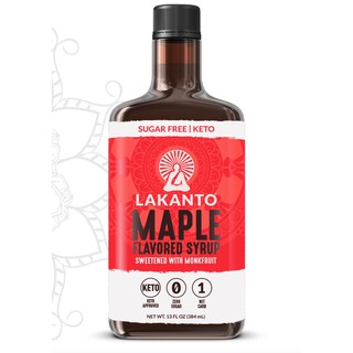 Lakanto Maple Syrup Sweetened with Monkfruit 13 fl oz (384ml), Keto Approved