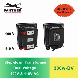 Panther 300w-DV Step-down Transformer DUAL VOLTAGE 300 Watts Input 220VAC Output 100VAC and 110VAC