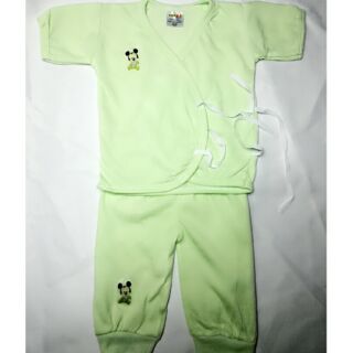 Infant Tie-Sides Green Mickey Mouse