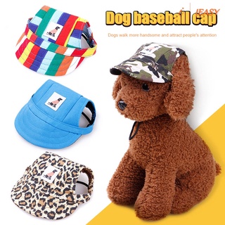 baseball hat▩♘❉Pet Dog Baseball Cap Adjustable Sun Protection Pattern Printed Breathable Soft Hat