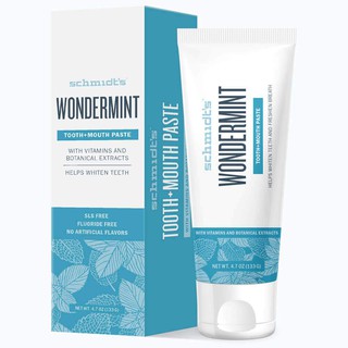 Schmidt's Wondermint Tooth +Mouth Paste 133 Grams