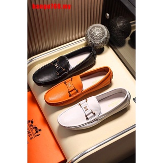❃【 Original HERMES 】New Fashion Hermes Loafers Men Leather shoes HERMES Casual Leather shoes Sneaker