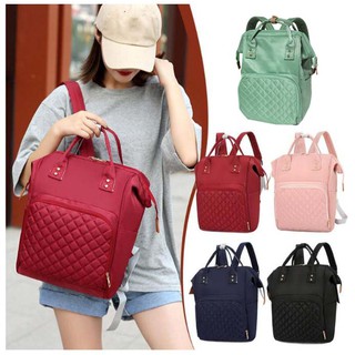 A&H 2019 NEW Fashion Diaper Bag Mommy Backpack Pure Color Mommy Travel Backpacks Large Nylon
