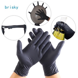 20Pcs Comfortable Rubber Disposable Mechanic Nitrile Gloves Black Medical Exam