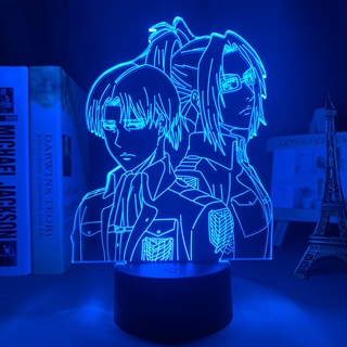 battery Attack on Titan Acrylic 3d Lamp Hange Zoe for Home Room Decor Light Child Gift Hange Zoe LE