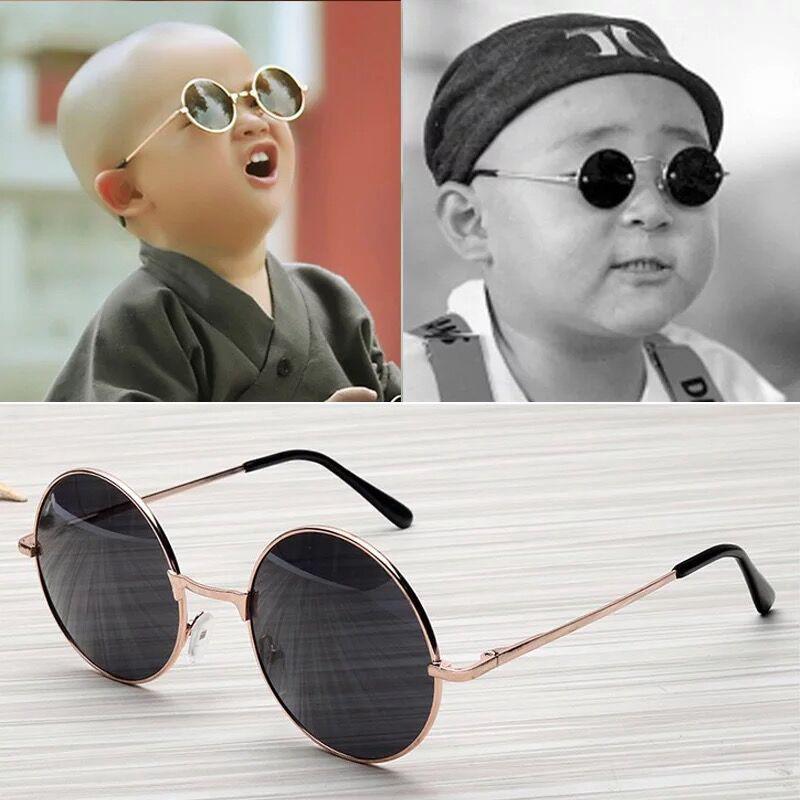 Fashion Baby Kid Small Round Metal Frame Sunglasses Boy&Girl