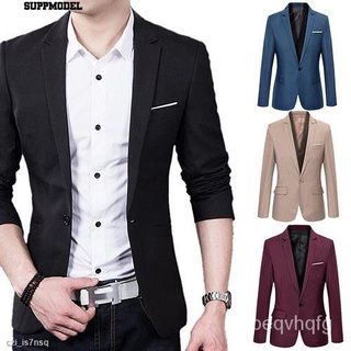【ins】☾Men's Solid Color Formal Business Wear One Button Suit