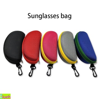 Anti-extrusion Sunglasses Box Hard zipper Eyewear Case Protector Bag Black Blue Gray Red Travel storage Eyeglass box