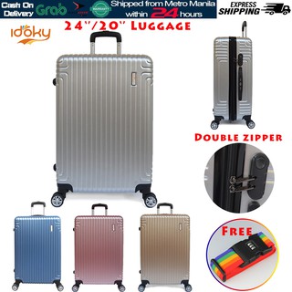20"/ 24" Idoky PCMS Series Double Zipper PC Case Luggage Travel Suitcase Trolley Travel Bag Case (1)