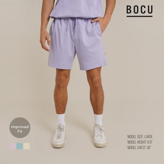 BOCU Everywear Improved Fit Shorts - For Men and Women (Lavender Haze/Natural Cream/Seafoam Green)