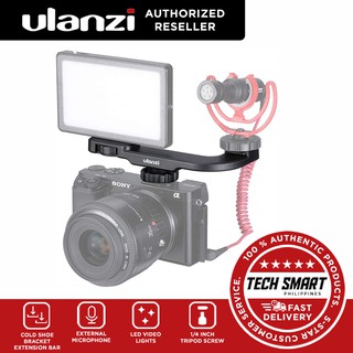 ULANZI PT-8 On Camera Vlog Cold Shoe Bracket Microphone Extension Bar Plate for Mic LED Video Light