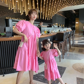 Summer New Baby Girls Korean Style Princess Dress Mother Daughter Dress