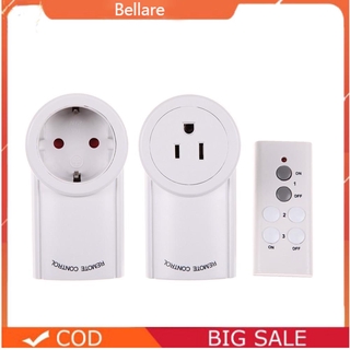 √Bel√ 1 Pack Wireless Remote Control Outlet Light Switch Plug Socket(EU Plug)