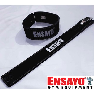 ENSAYO Lifting BELT Leather Back Support LEVER Adjustable Lock Powerlifting Weightlifting Lift Belts