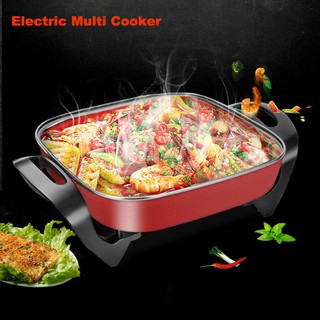 Korean Style Multi-Function Electric Heat Pan Hot Pot Non-Stick Cooking Pan