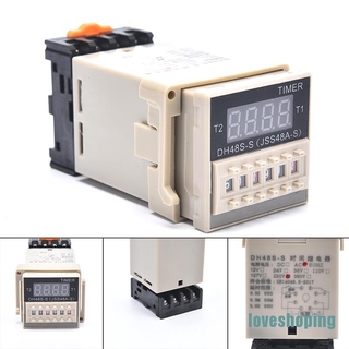 [loveshoping]DH48S-S Repeat Cycle SPDT Programmable Timer Time Switch Relay with Socket Base