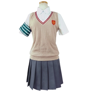 Anime Toaru Kagaku no Railgun Misaka Mikoto Cosplay Costume School Uniform Wig (3)