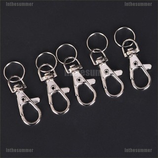 【COD√summer❄】 10Pc Silver Swivel Trigger Clips Snap Lobster Clasp Hook Bag Key Ring Hooks Gift (3)
