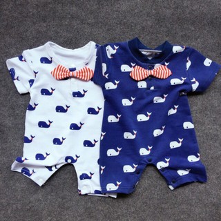 Baby Boy Instagram look Whales Sailor Onesies Romper Overall