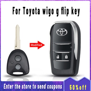 cod modified flip key For toyota wigo g flip key modified Remote shell replacement car accessories