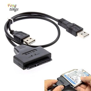 【Ready Stock】◇❀✿Hard Disk Drive SATA 7+15 Pin 22 to USB 2.0 Adapter Cable for 2.5 HDD Laptop