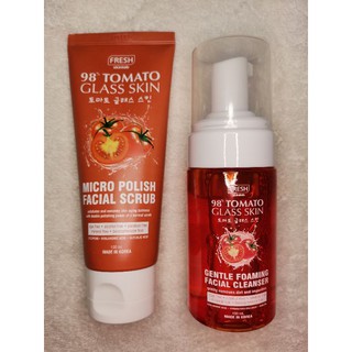 Fresh Tomato Glass Skin Set (Facial Scrub, Facial Wash/Cleanser)