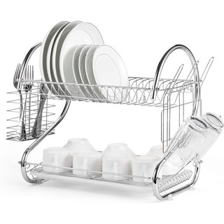 2 Layer Stainless Dish Drainer Rack (1)