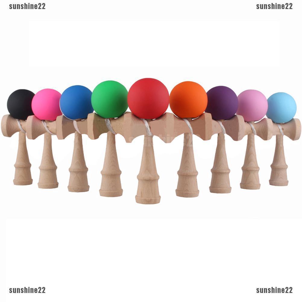1 Pcs Kendama Japanese Traditional Game Skillful Wooden Toy Rubber Paint Ball